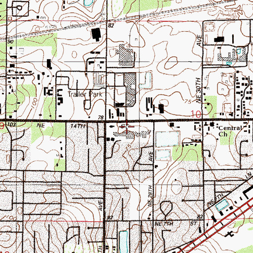 Topographic Map of Oakbrook Plaza, FL
