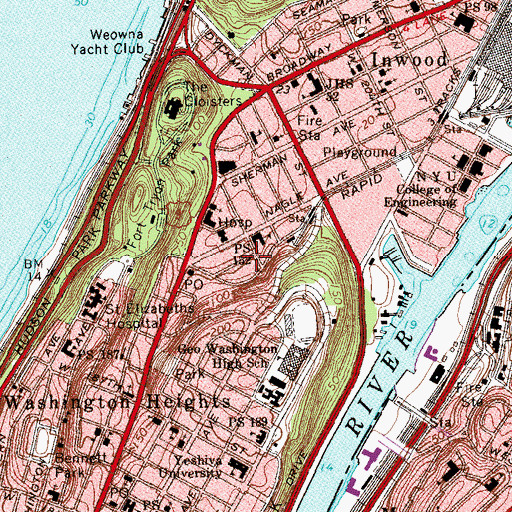Topographic Map of Public School 178, NY