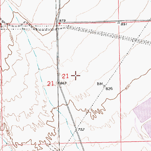 Topographic Map of William G Bennett Elementary School, NV