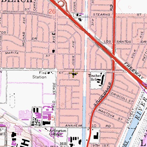 Topographic Map of Church of Jesus Christ of Latter Day Saints, CA