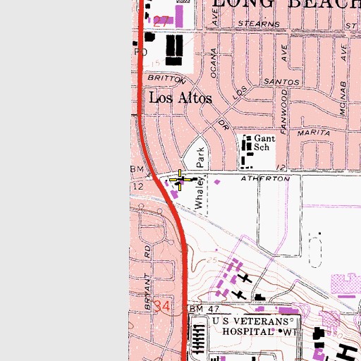Topographic Map of Pathway Community Church, CA