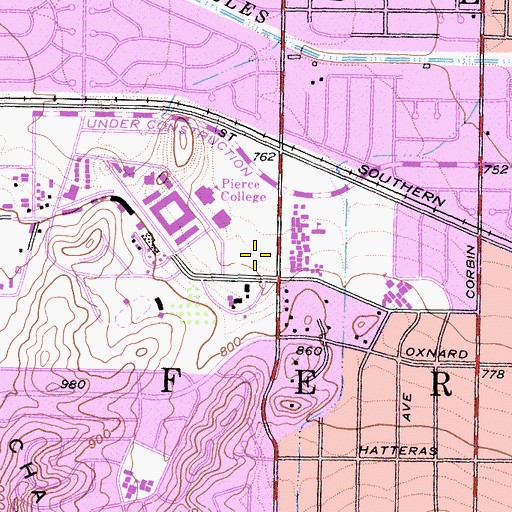 Topographic Map of Kelly Field, CA