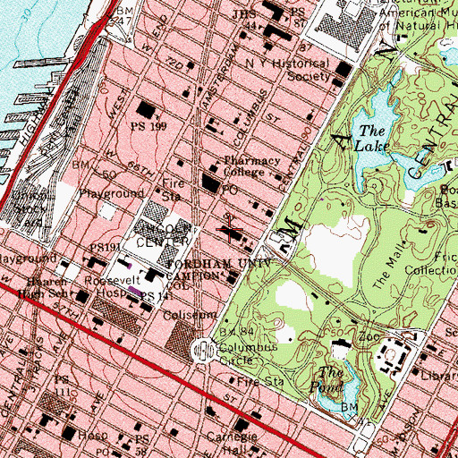 Topographic Map of Onehundred and Second Medical Battalion Armory (historical), NY