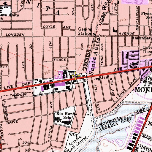 Topographic Map of Iglesia Faro De Luz Pentecoste, CA