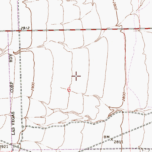 Topographic Map of Clarence Piggott Elementary School, NV
