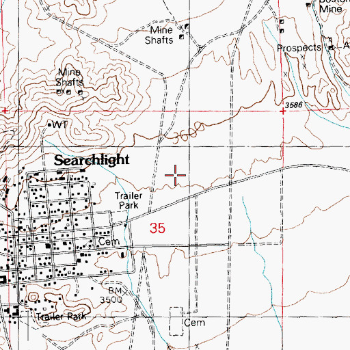 Topographic Map of Harry Reid Elementary School, NV