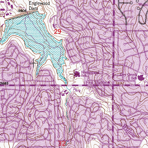 Topographic Map of Homestead Elementary School, CO