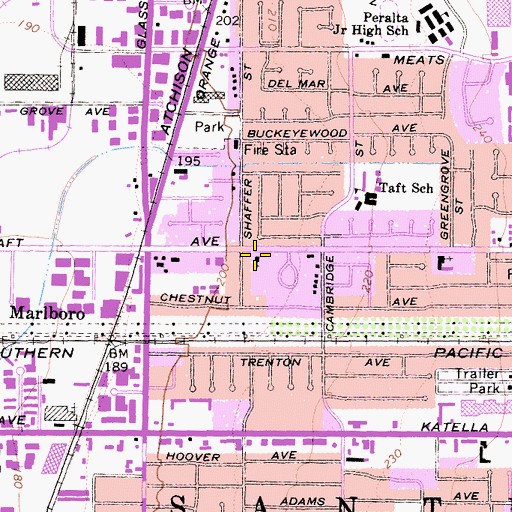 Topographic Map of Kingdom Hall of Jehovahs Witnesses, CA