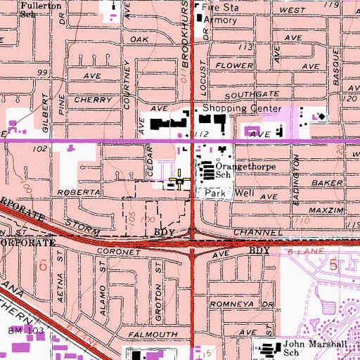 Topographic Map of New Wine Church, CA