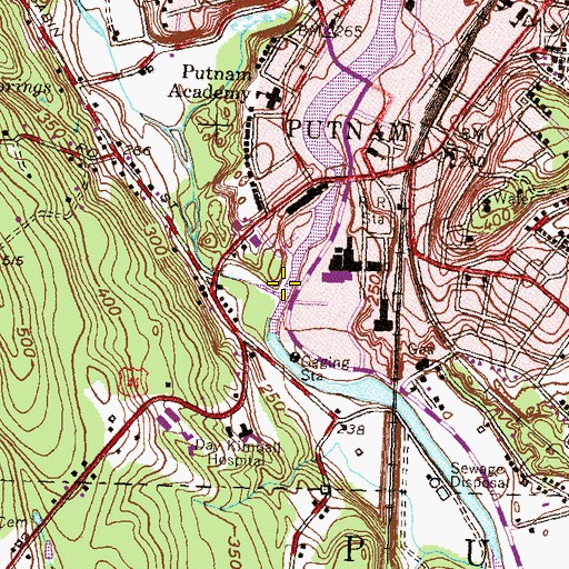 Topographic Map of Little River, CT