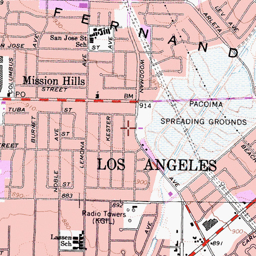 Topographic Map of New Apostolic Church, CA
