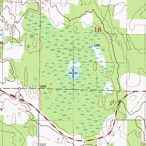 Topographic Map of Thorp Pond, WI