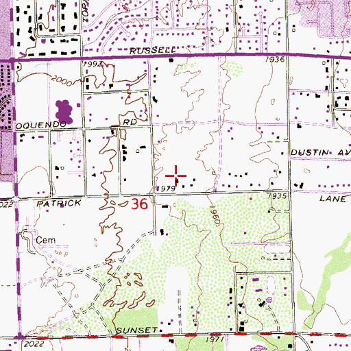Topographic Map of Del Sol High School, NV