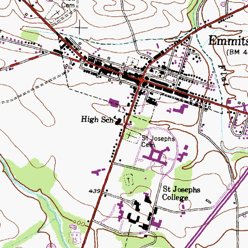 Topographic Map of Emmitsburg Ambulance Company Number 26, MD