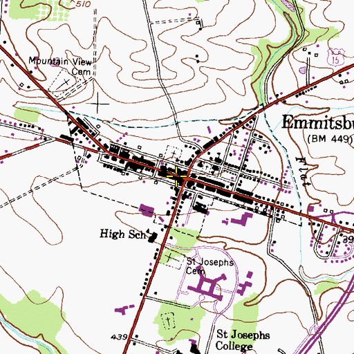Topographic Map of Vigilant Hose Company Number 6, MD