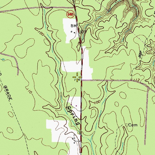 Topographic Map of Claremont Volunteer Fire Department Station 1, VA