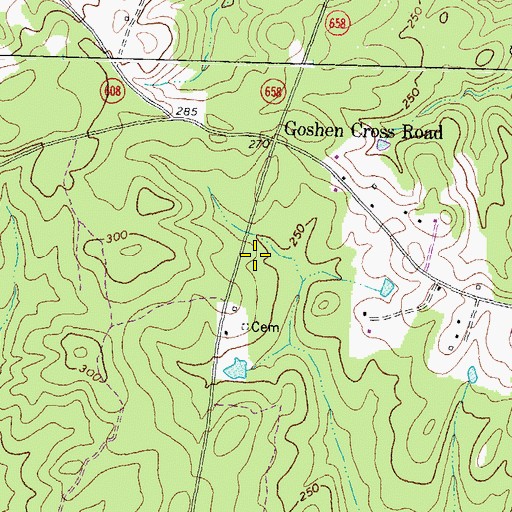 Topographic Map of New Kent County Courthouse, VA