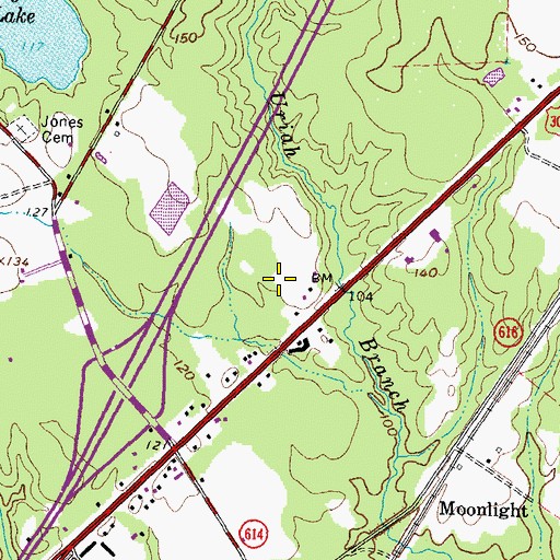 Topographic Map of Greensville County Sheriff's Office, VA