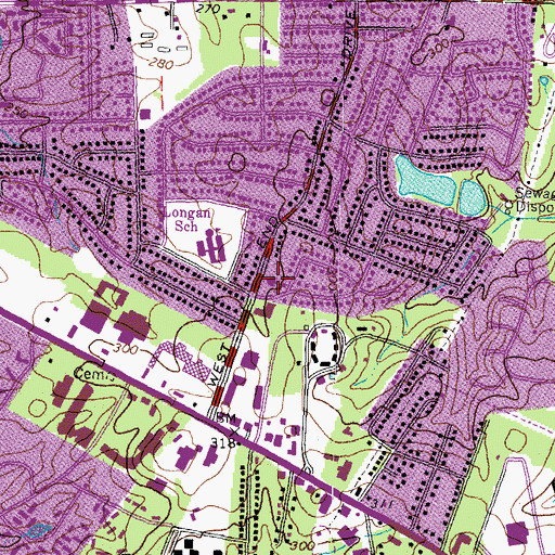 Topographic Map of Henrico County Fire Station 12, VA