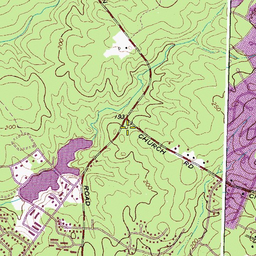 Topographic Map of Henrico County Firehouse 13, VA