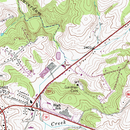 Topographic Map of Carroll County Fire and Rescue, VA