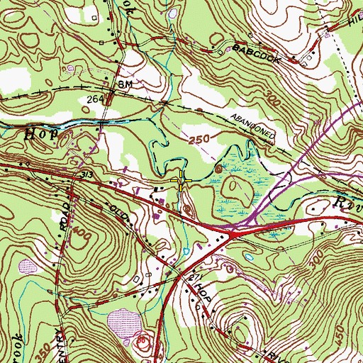 Topographic Map of Macht Brook, CT