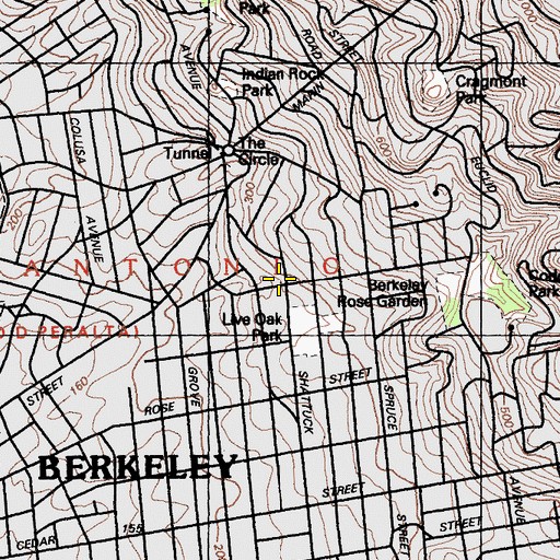 Topographic Map of Reorganized Church of Jesus Christ of Latter Day Saints, CA
