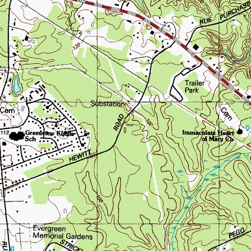 Topographic Map of Lexington Park Volunteer Rescue Squad Company 38, MD