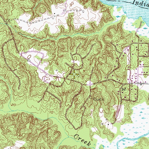 Topographic Map of Mechanicsville Volunteer Fire Department Company 22, MD