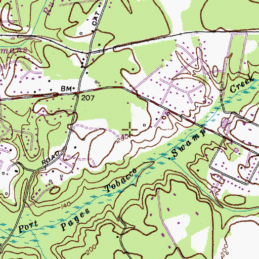 Topographic Map of Hollywood Volunteer Rescue Squad Company 79, MD