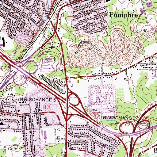 Topographic Map of Anne Arundel County Police Department Northern District, MD
