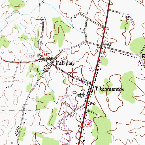Topographic Map of Fairplay Volunteer Fire Company 12, MD