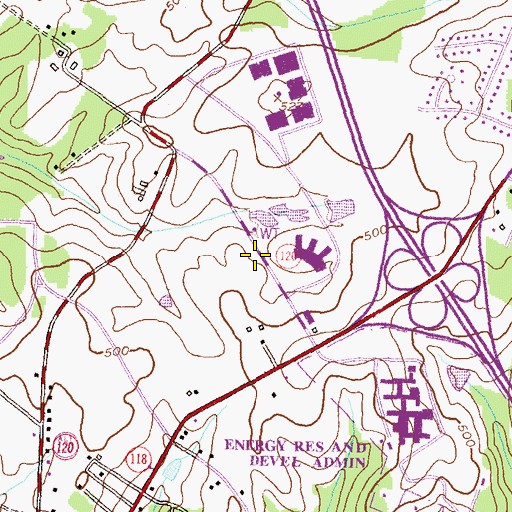 Topographic Map of Germantown Volunteer Fire Department Station 29, MD