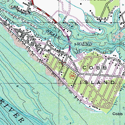 Topographic Map of Cobb Island Volunteer Fire Department and Emergency Medical Services, MD
