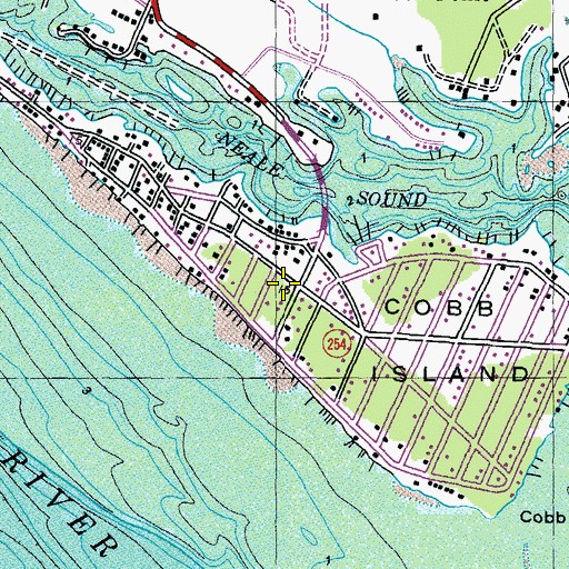 Topographic Map of Cobb Island Volunteer Fire Department and Emergency Medical Services, MD