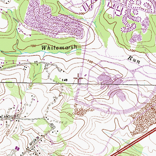 Topographic Map of Baltimore County Police Department Precinct 9 - White Marsh, MD