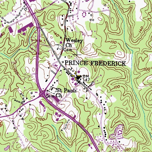 Topographic Map of Calvert County Emergency Management Division, MD