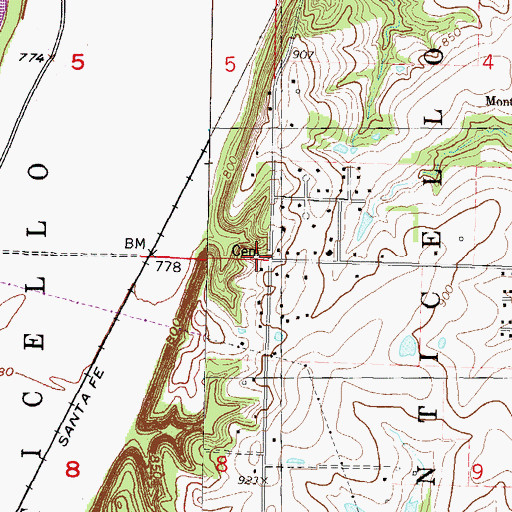 Topographic Map of Boles Cemetery, KS
