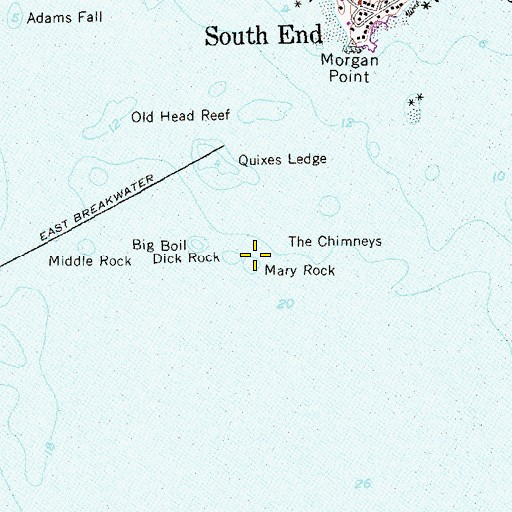 Topographic Map of Mary Rock, CT