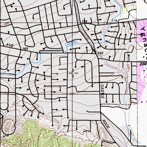 Topographic Map of Eagle Peak Montessori School, CA