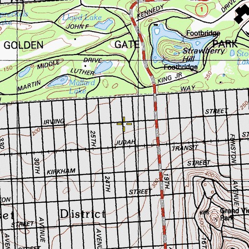 Topographic Map of Sunset Station Post Office, CA