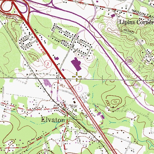 Topographic Map of Festival At Pasadena Shopping Center, MD