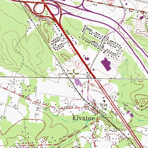 Topographic Map of Pasadena Crossroads Shopping Center, MD