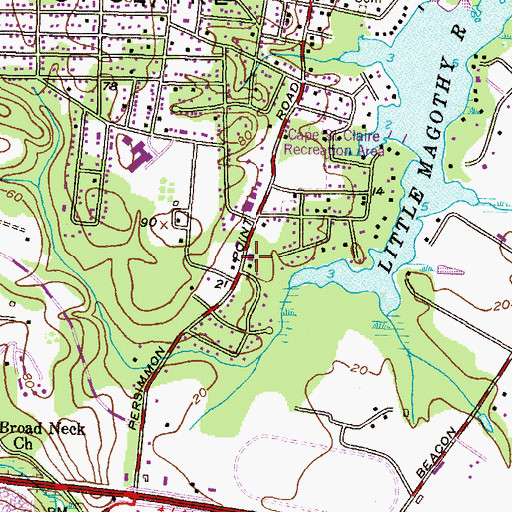 Topographic Map of Cape Saint Claire Volunteer Fire Department, MD