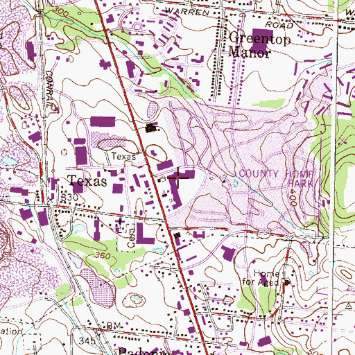 Topographic Map of Trays Corner Shopping Center, MD