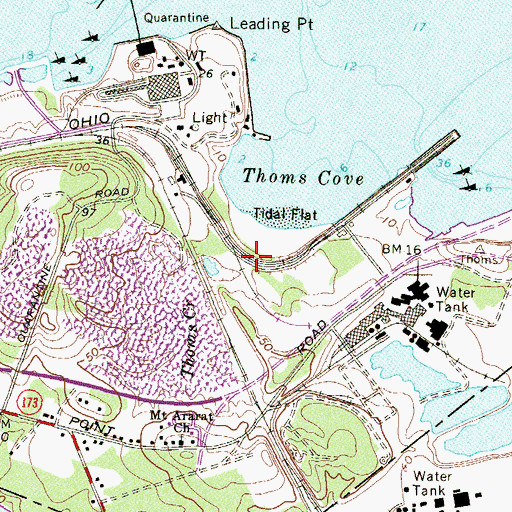 Topographic Map of Hawkins Point Marine Terminal, MD