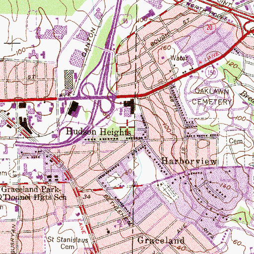 Topographic Map of Baltimore Community High School, MD