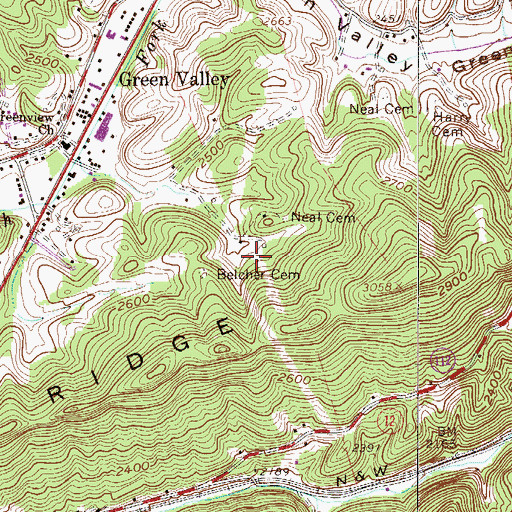 Topographic Map of Valley View Seventh Day Adventist School, WV