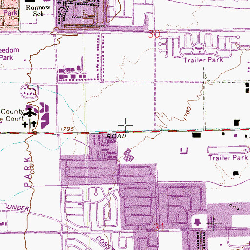 Topographic Map of Mountain View Christian School, NV