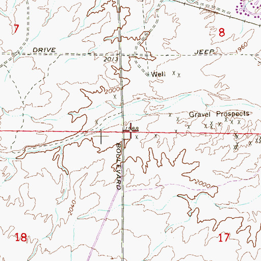 Topographic Map of Warren Walker Lower School, NV